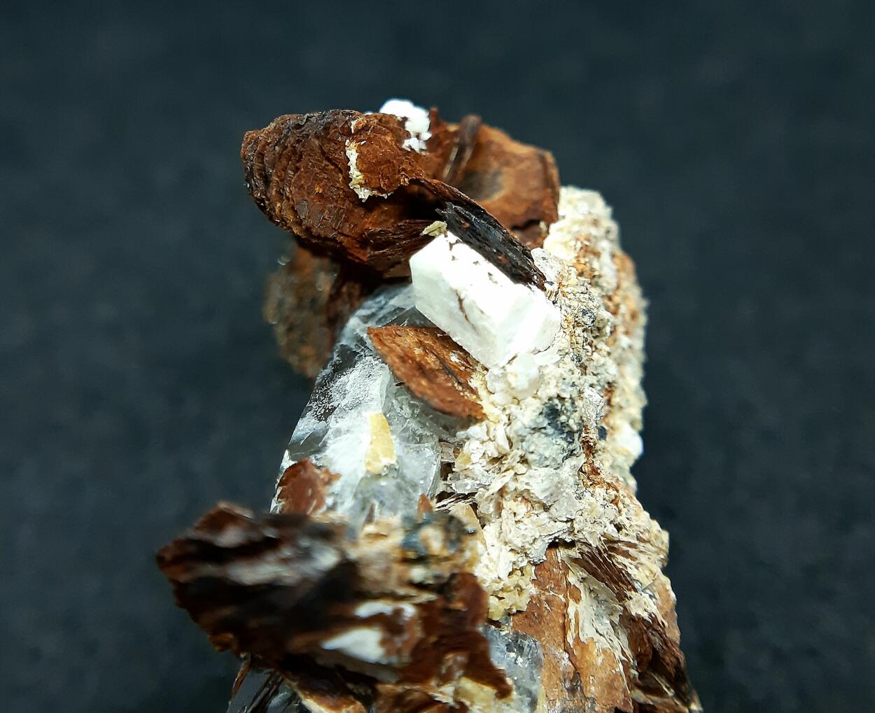 Niobophyllite Quartz & Feldspar