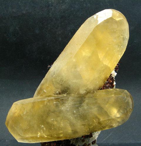 Calcite With Chalcopyrite On Dolomite