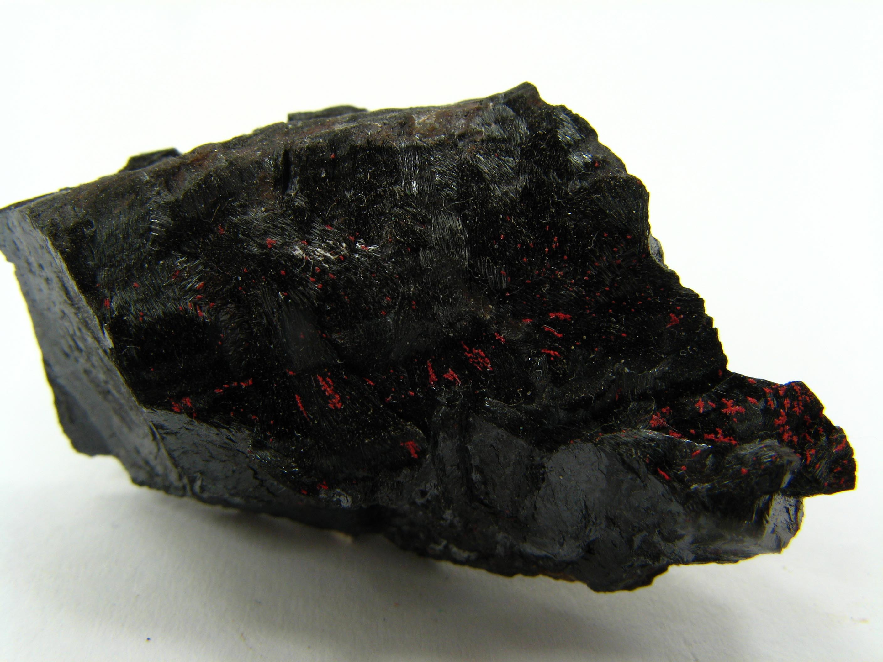 Cinnabar On Hausmannite