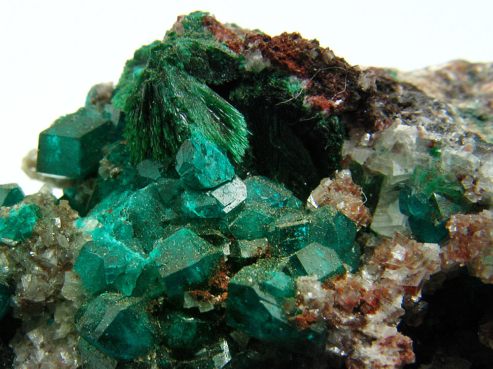 Malachite Dioptase Calcite