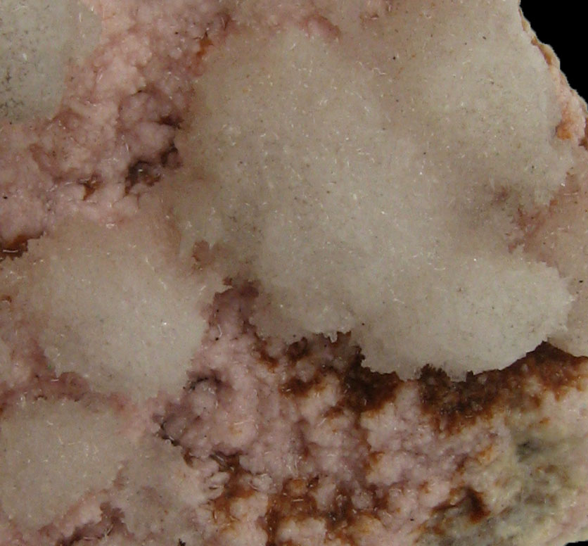 Strontianite On Manganoan Calcite