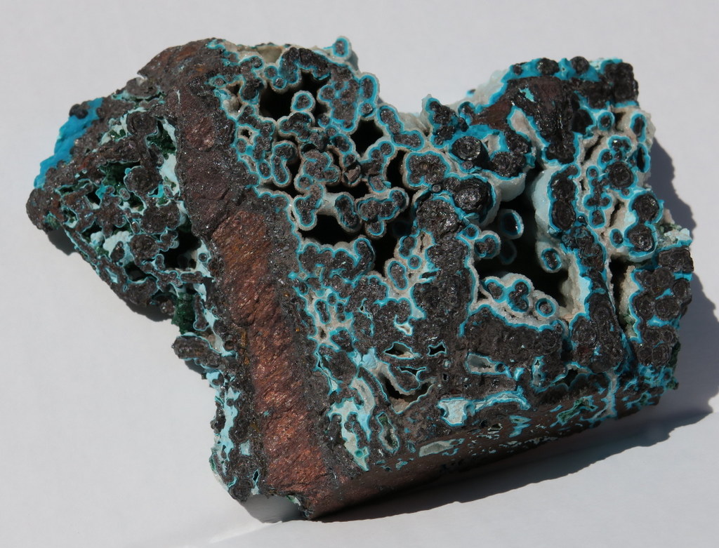 Plancheite Calcite Copper & Malachite