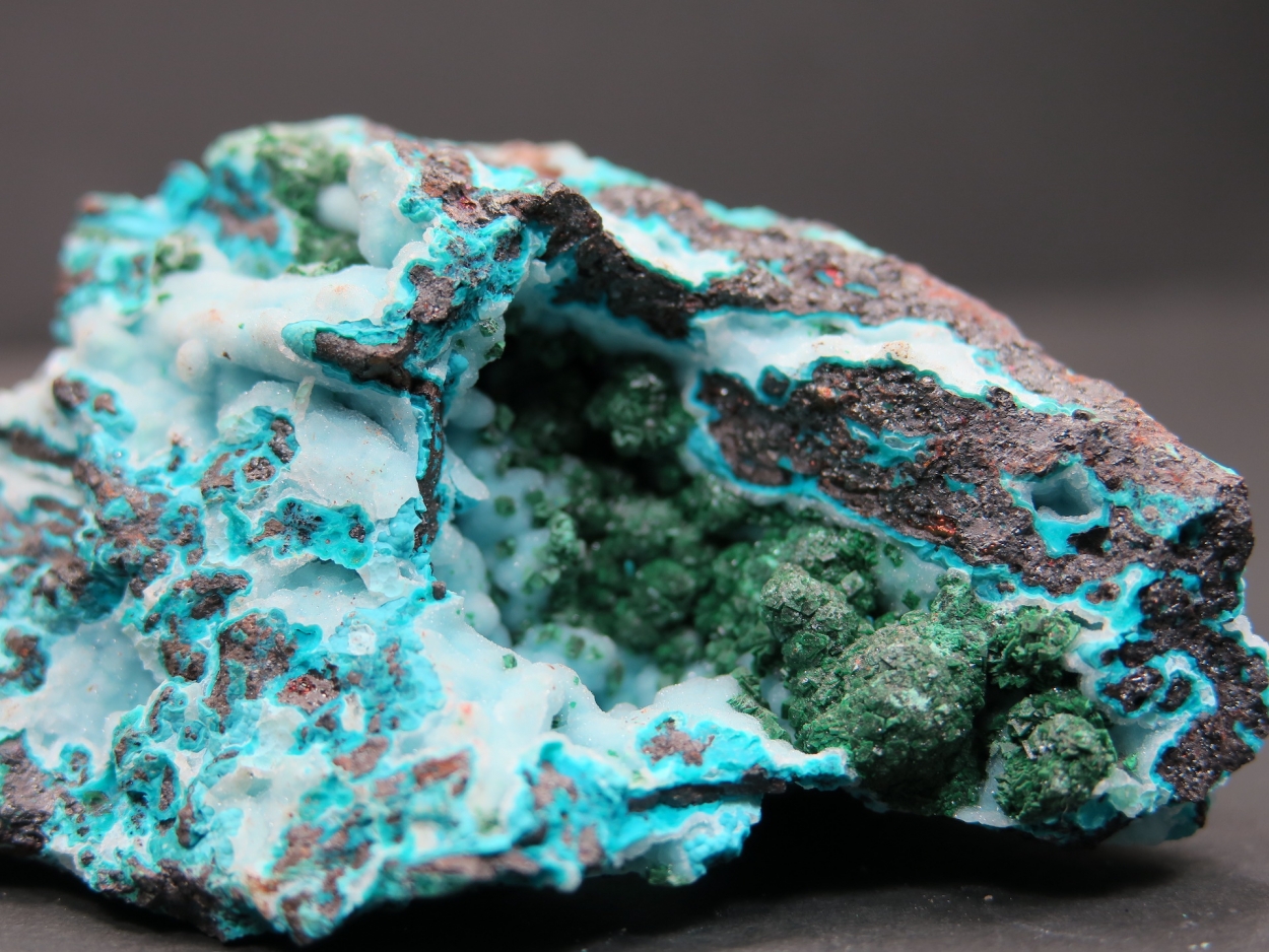 Malachite Plancheite & Hetaerolite
