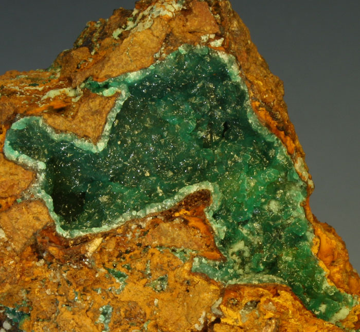 Cuprian Adamite With Smithsonite