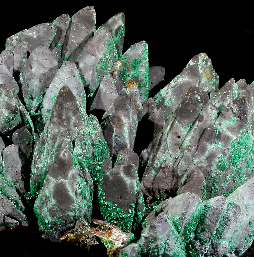 Goethite Psm Calcite Malachite & Conichalcite