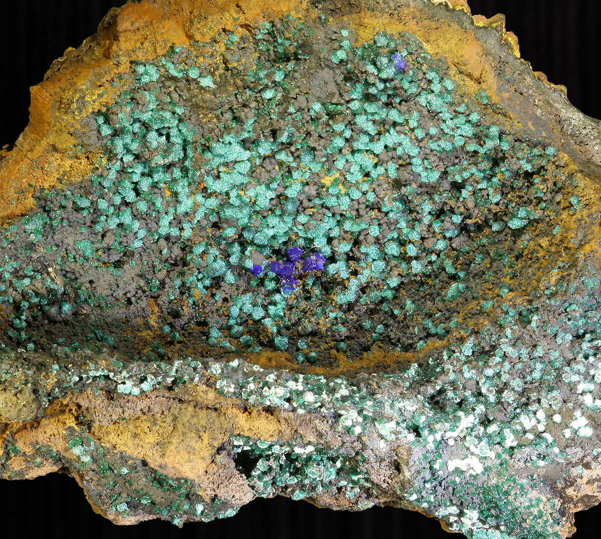 Cuprian Adamite & Azurite