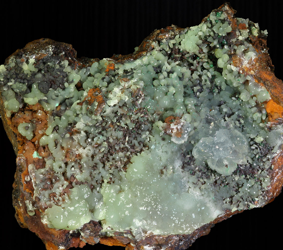 Cuprian Smithsonite Malachite & Calcite