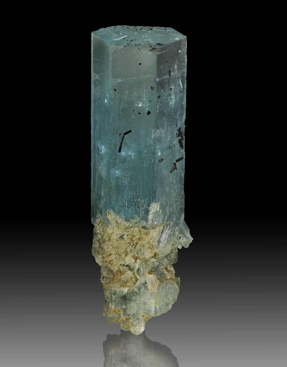 Aquamarine & Schorl