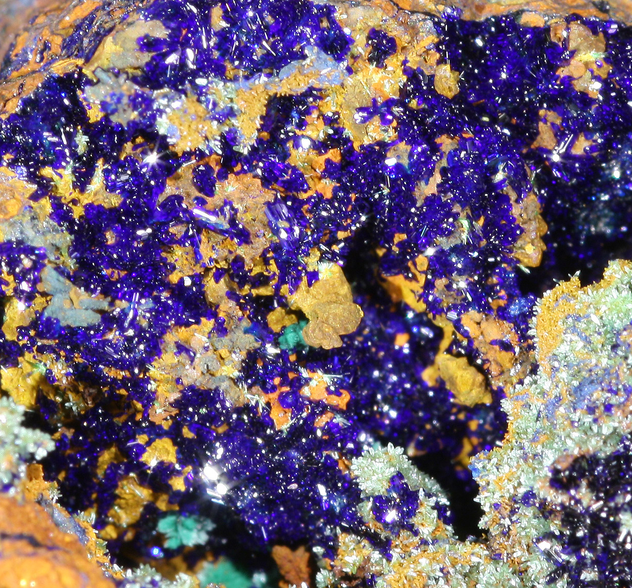 Azurite & Olivenite