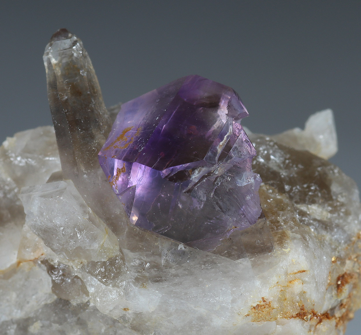 Amethyst & Smoky Quartz