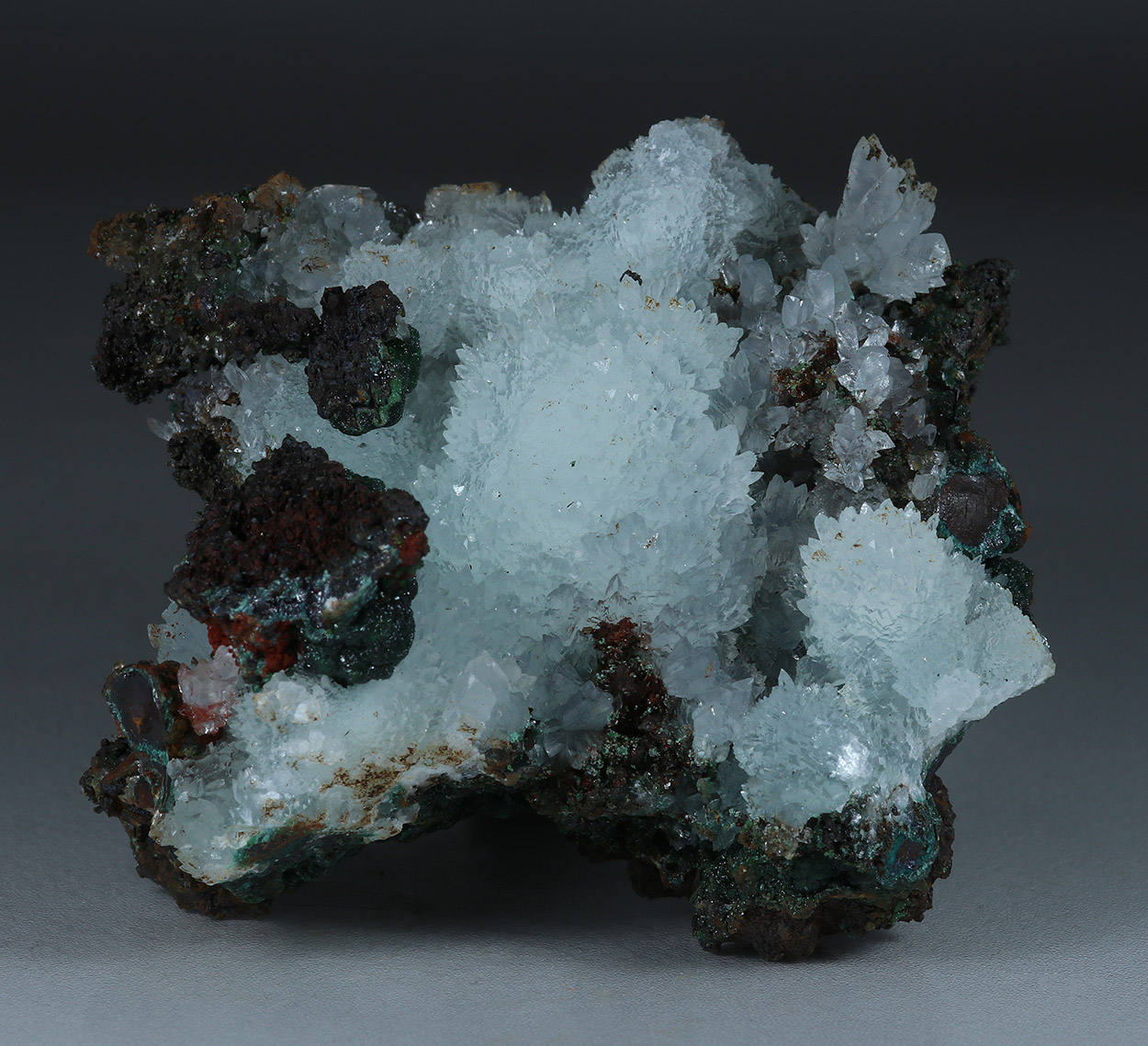 Aragonite & Cuprian Adamite