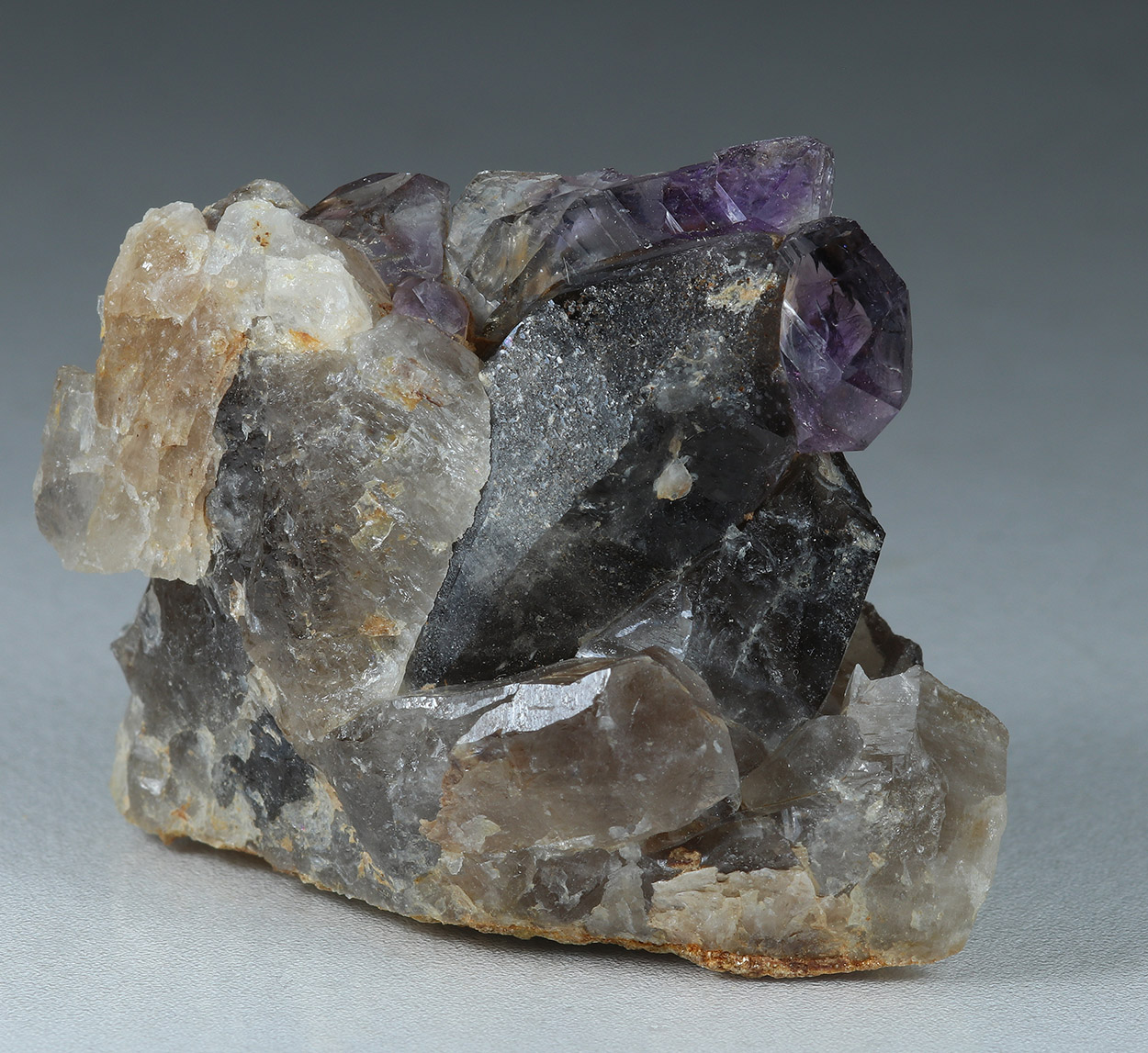 Amethyst Sceptre & Smoky Quartz