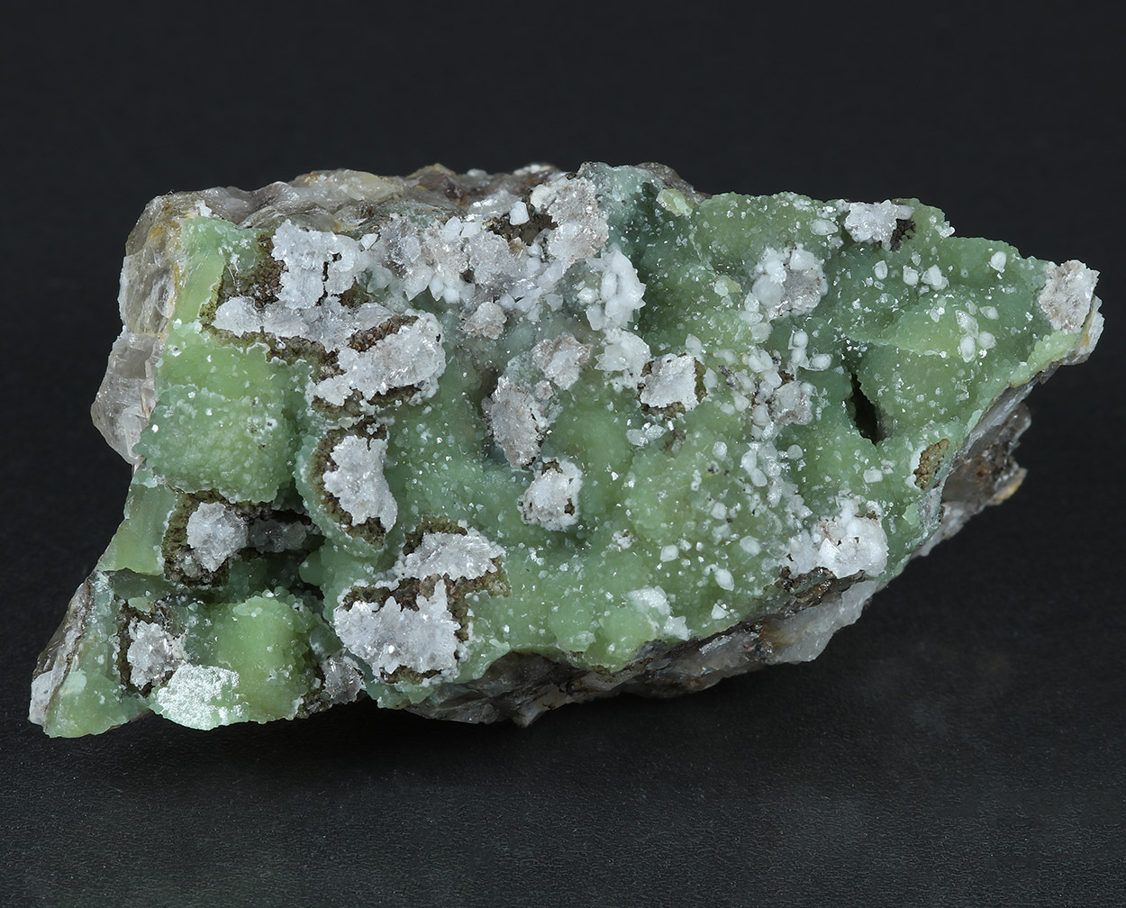 Cuprian Smithsonite Calcite & Fluorite