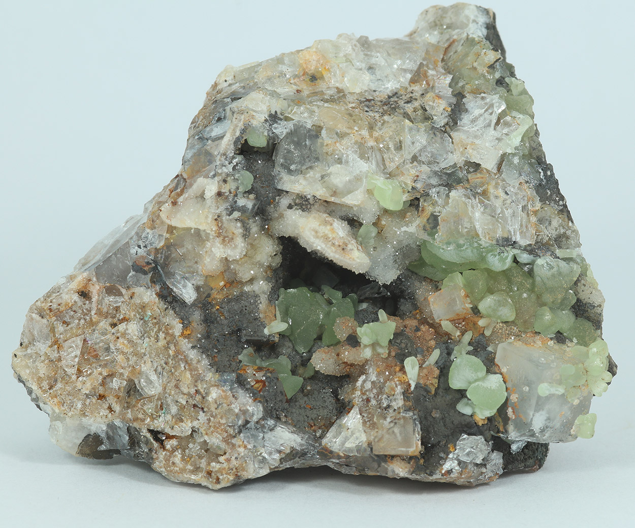 Cuprian Smithsonite Fluorite & Quartz