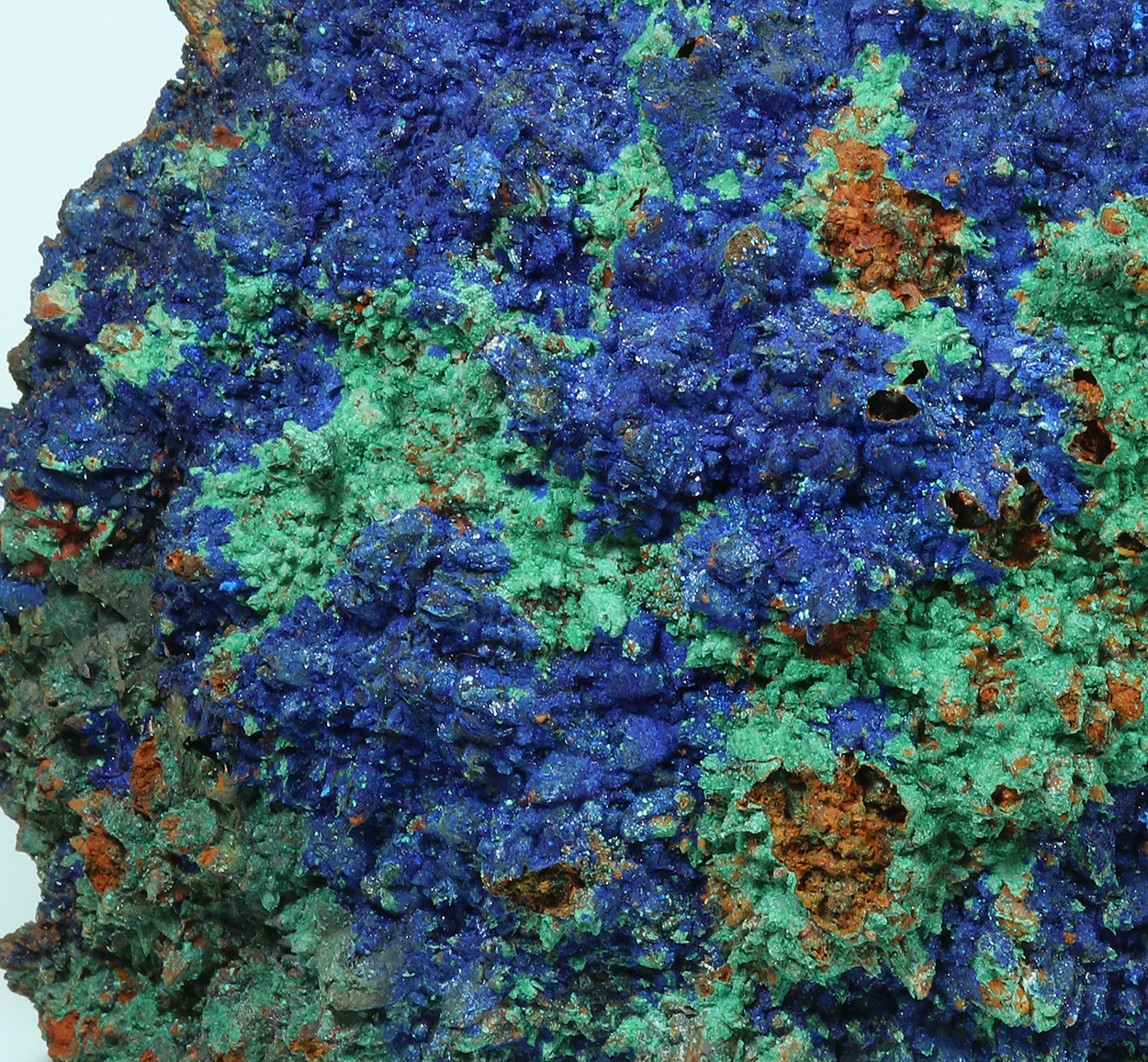 Azurite Malachite & Goethite Psm Calcite