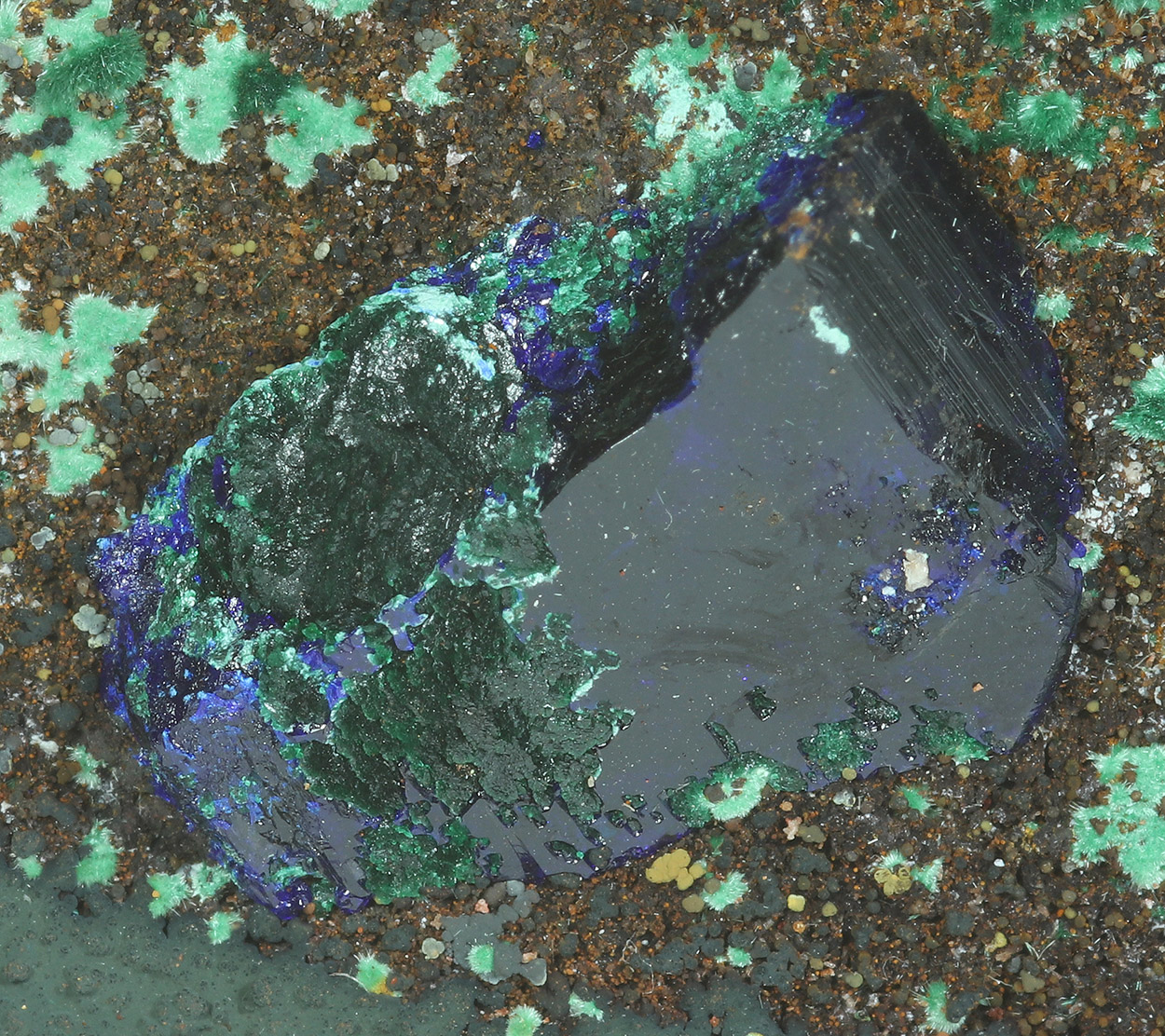 Azurite Agardite Malachite & Brochantite