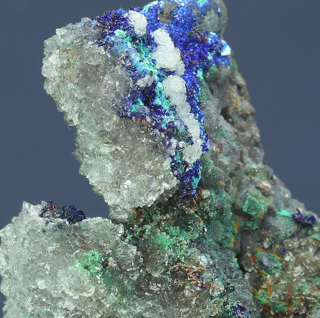 Aragonite Azurite Goethite & Calcite