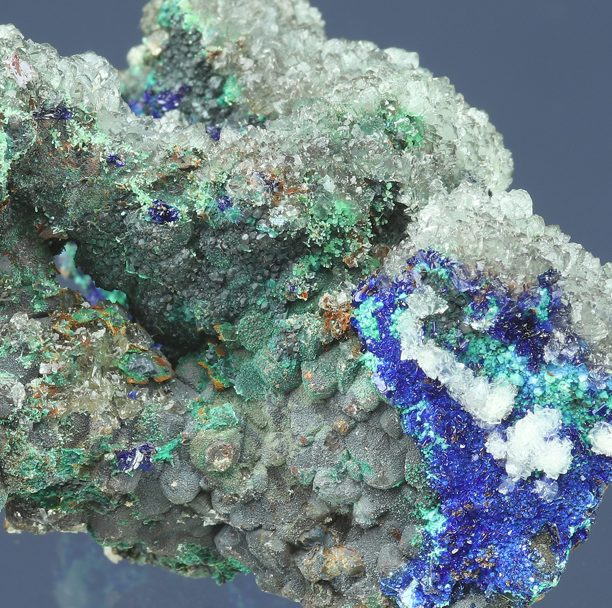 Aragonite Azurite Goethite & Calcite