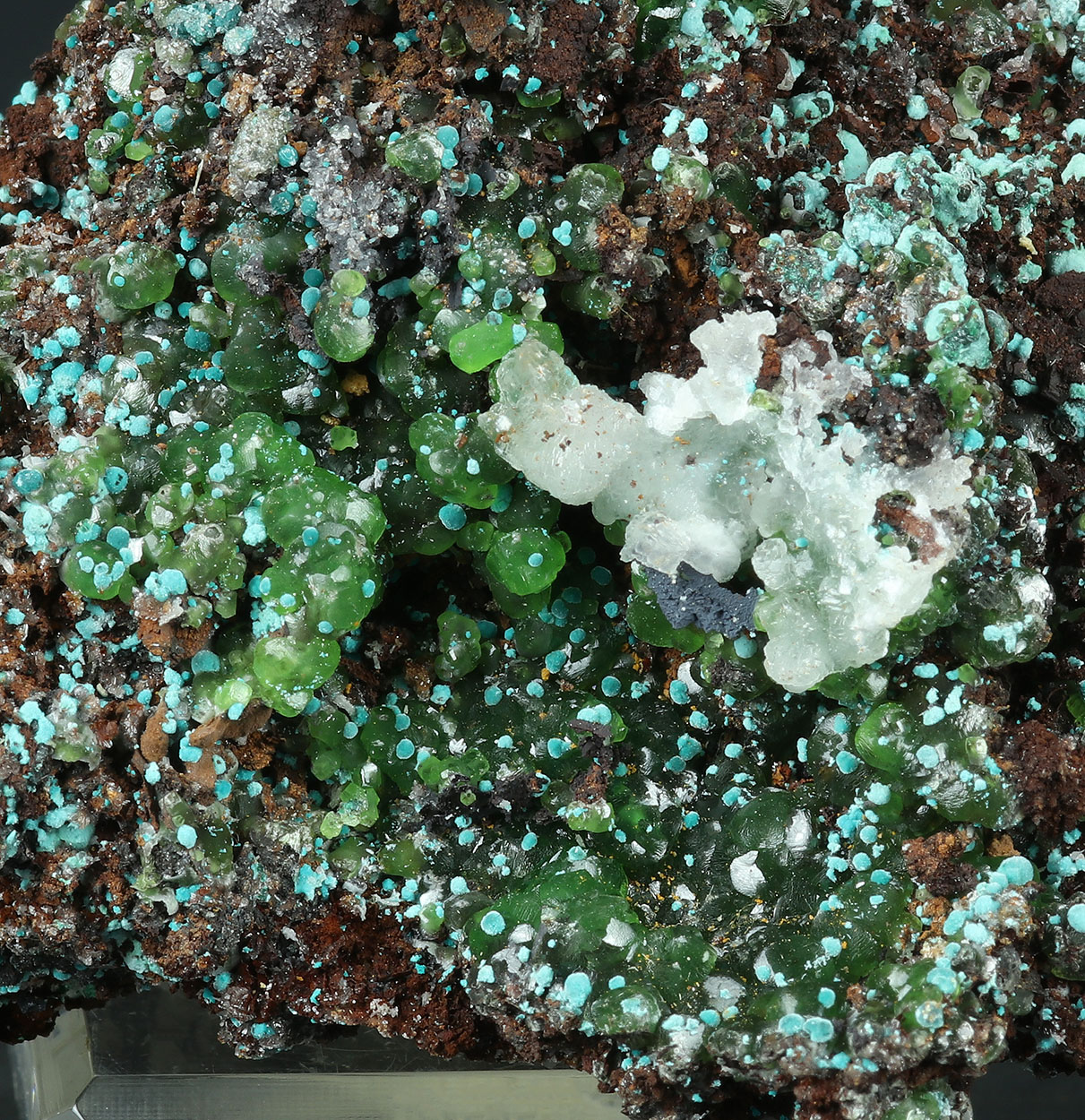 Cuprian Smithsonite Rosasite & Aurichalcite