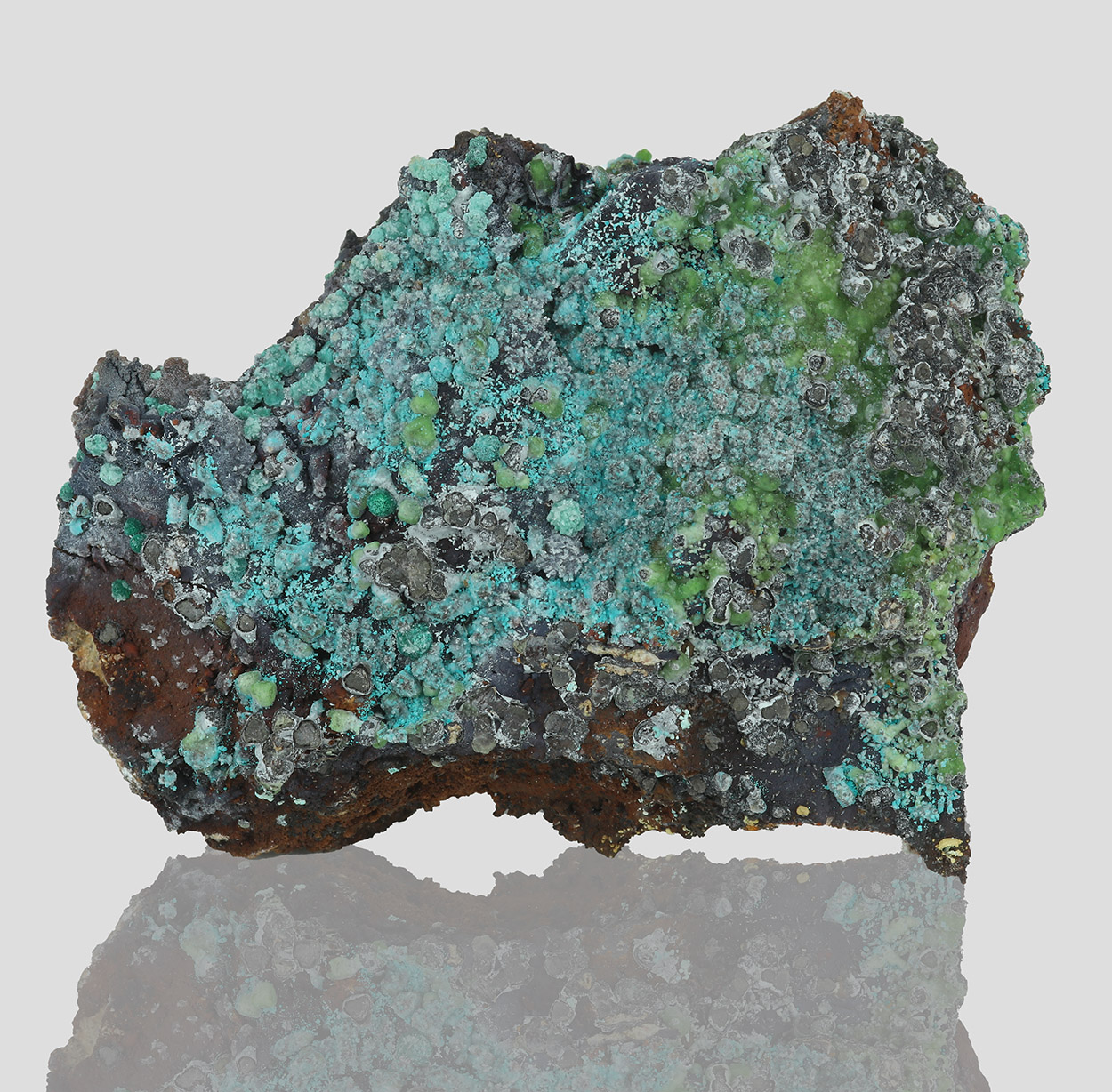 Smithsonite Aurichalcite Hemimorphite Malachite Azurite & Rosasite