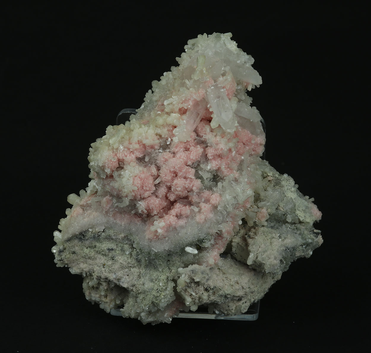 Rhodochrosite Stilbite & Quartz