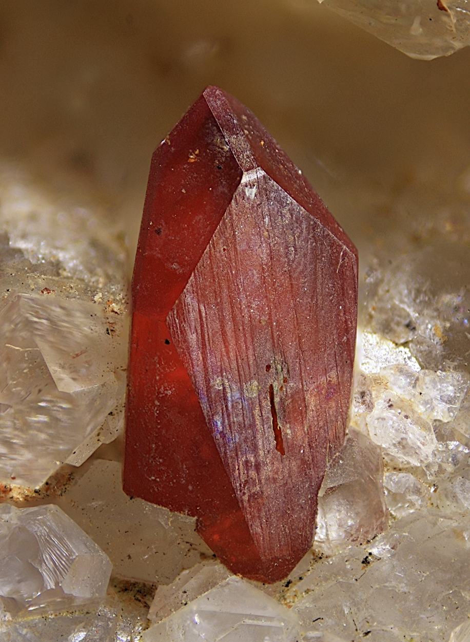 Crocoite On Quartz