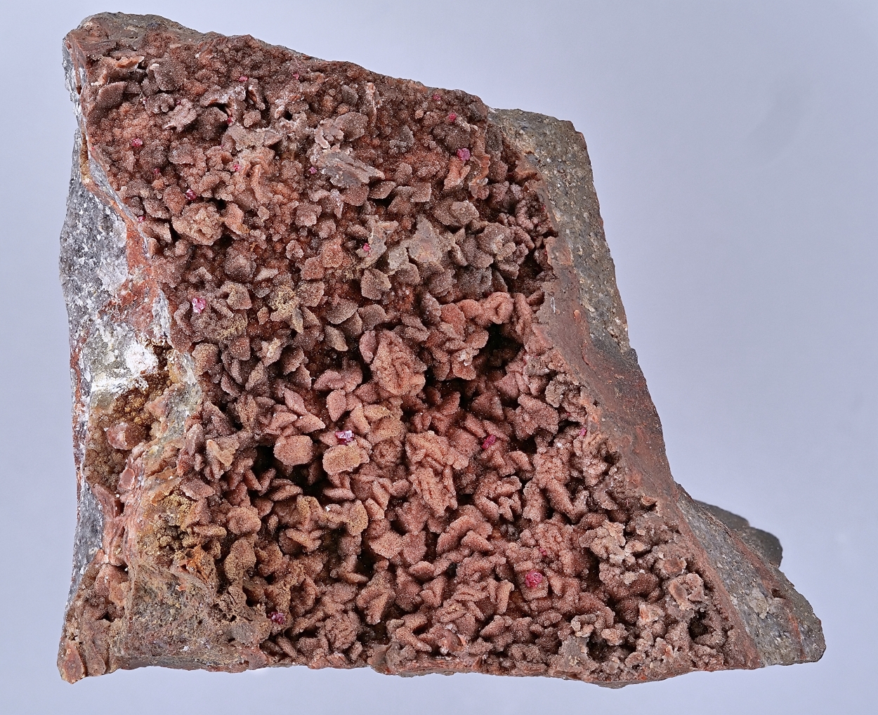 Cinnabar With Quartz Psm Calcite