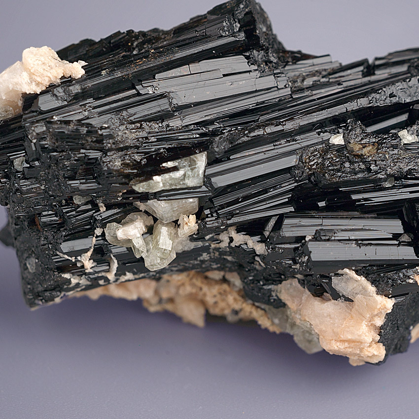 Apatite On Tourmaline Var Schorl