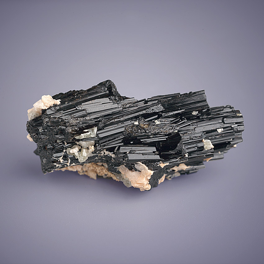 Apatite On Tourmaline Var Schorl