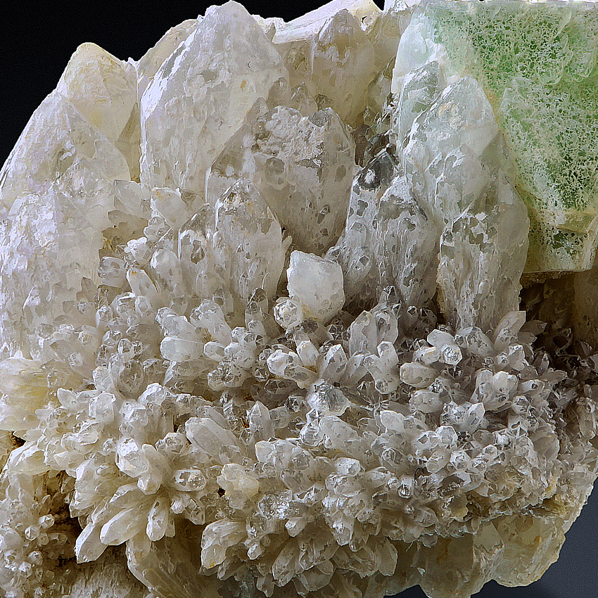 Fluorite On Quartz With Stellerite