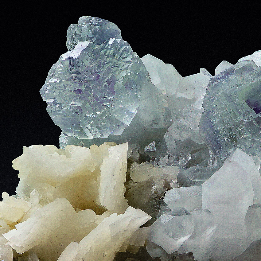 Fluorite & Pyrite Dolomite On Quartz