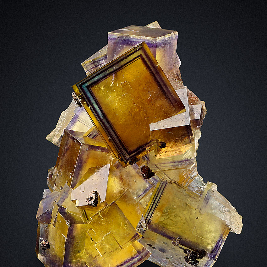 Fluorite With Chalcopyrite