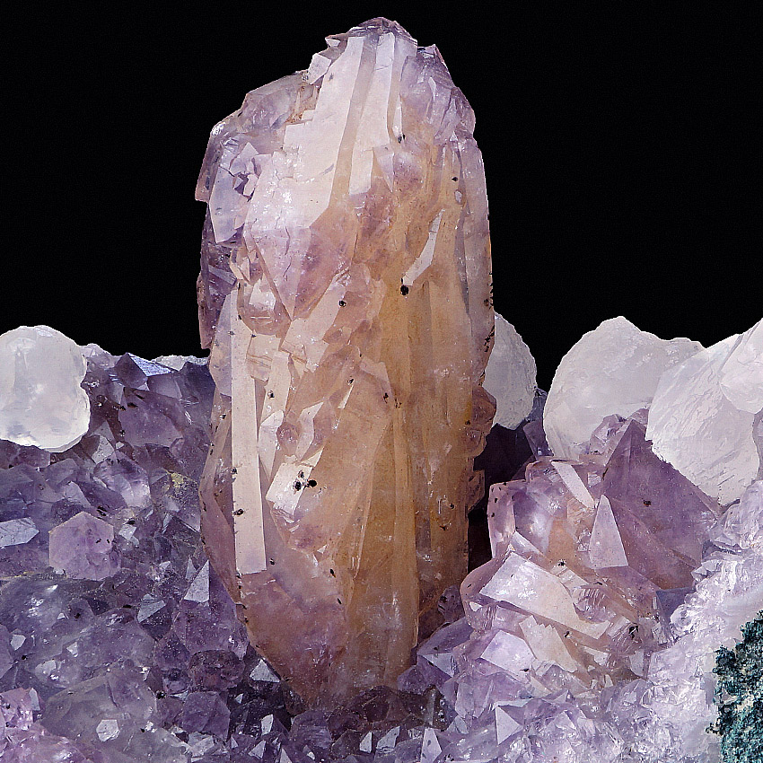 Ametrine With Calcite