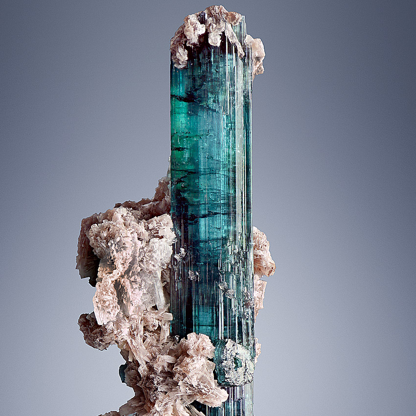 Tourmaline Var Indicolite & Lepidolite