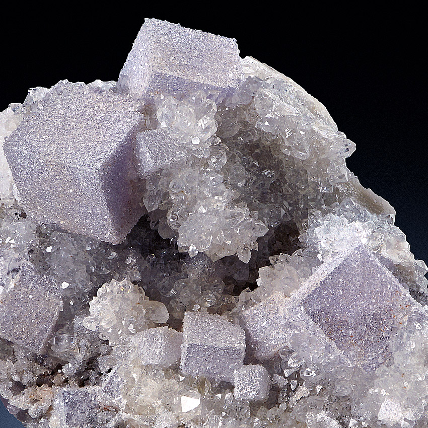 Fluorite With Rock Crystal