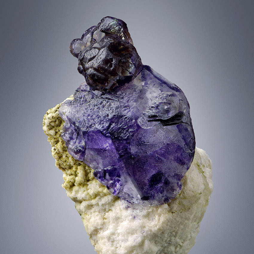 Fluorite On Pericline