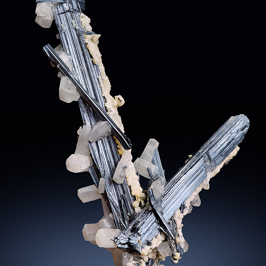 Stibnite With Calcite & Dolomite