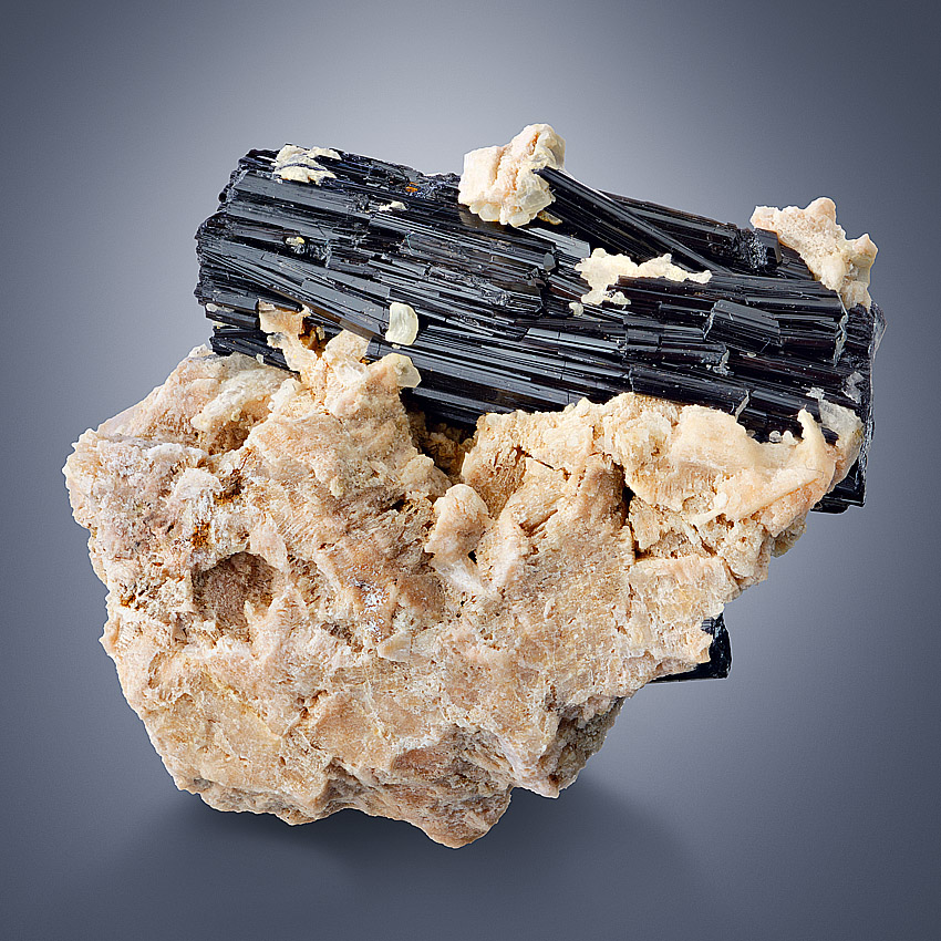 Schorl & Apatite On Orthoclase