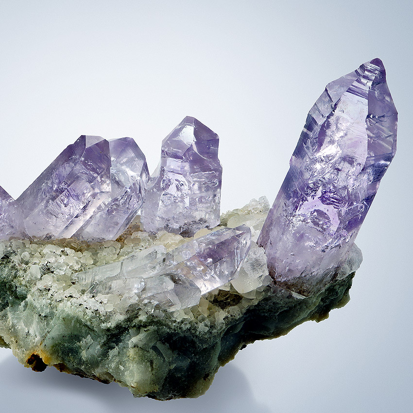 Amethyst With Calcite