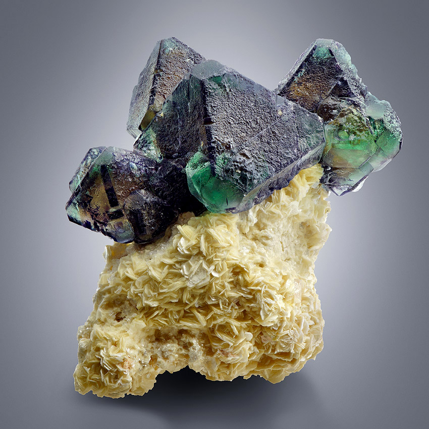 Fluorite On Muscovite