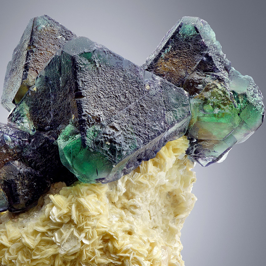 Fluorite On Muscovite