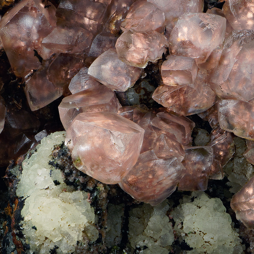 Native Copper With Calcite & Prehnite