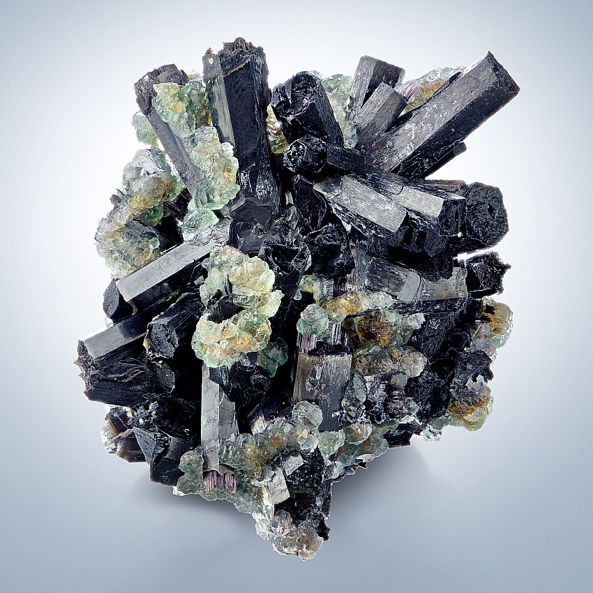 Fluorite On Schorl