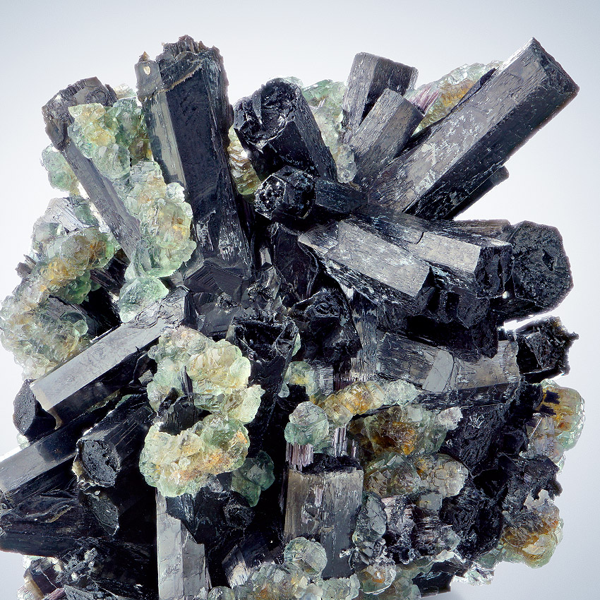 Fluorite On Schorl