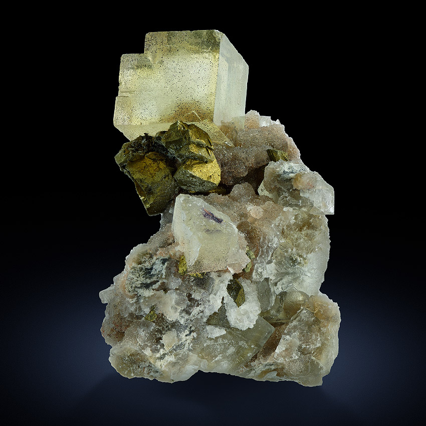 Fluorite With Chalcopyrite