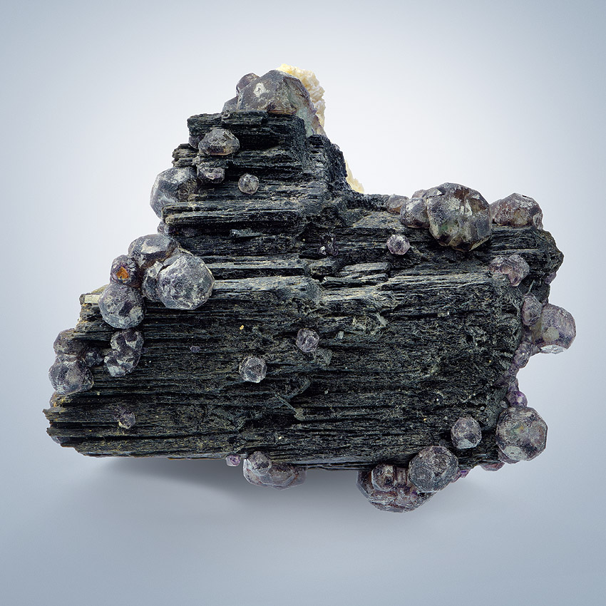 Fluorite On Schorl With Beryl