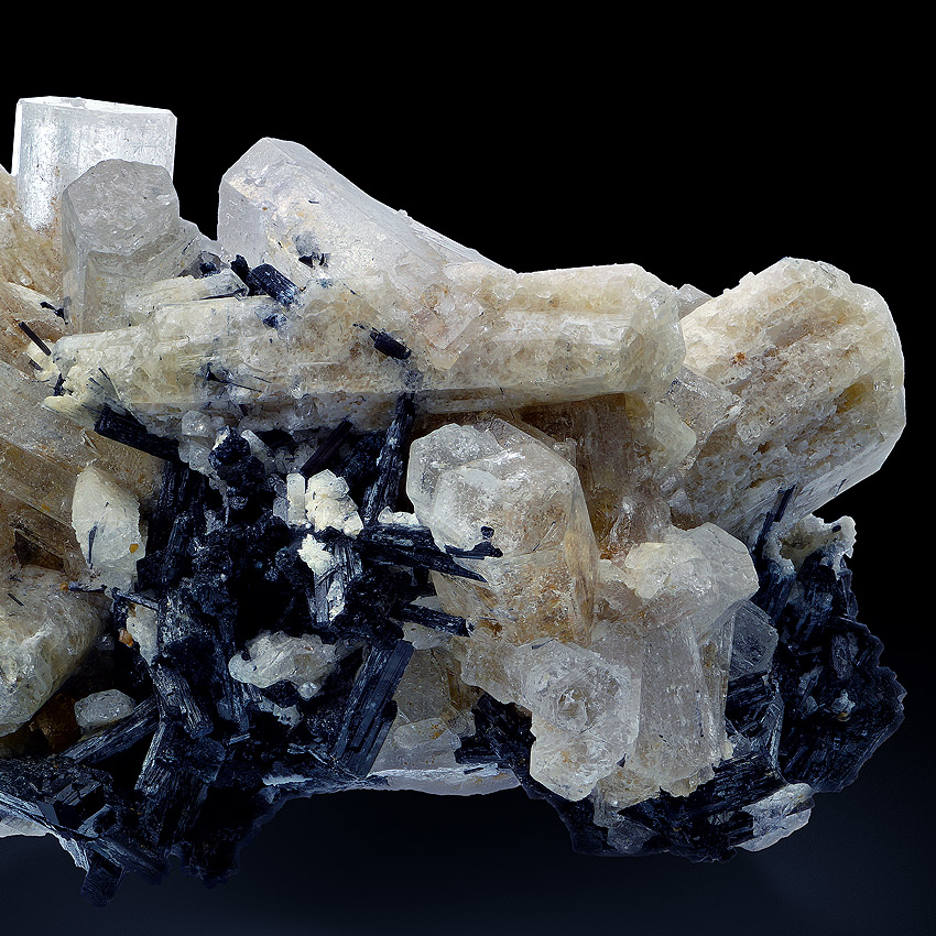 Herderite With Beryl & Schorl