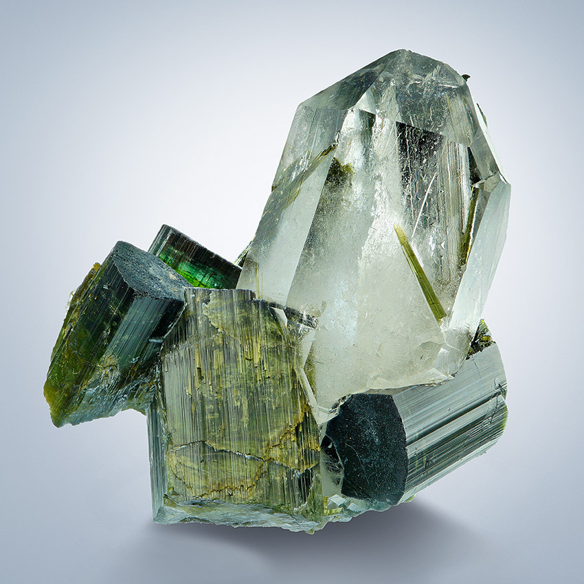 Tourmaline Var Verdelite & Rock Crystal