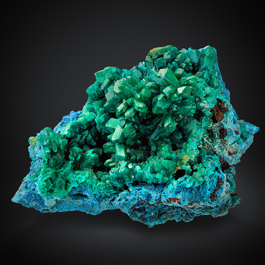 Dioptase On Plancheite