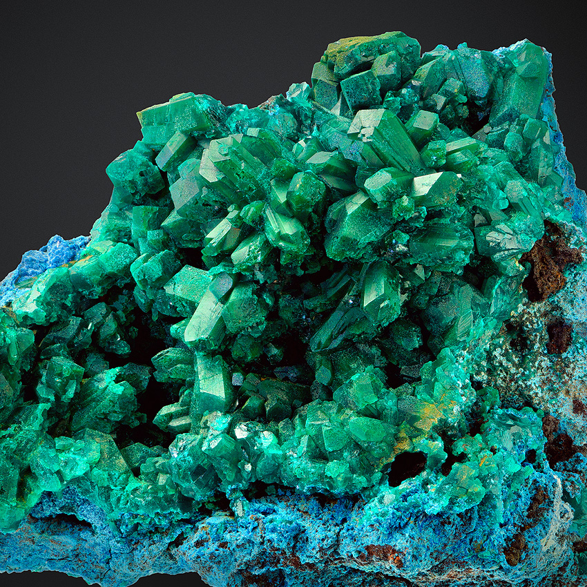 Dioptase On Plancheite